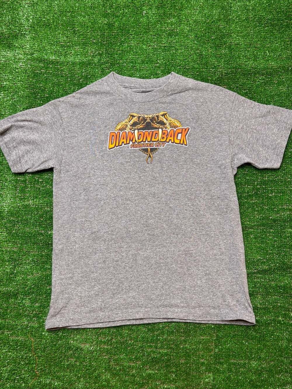 Frontier City Diamondback Roller Coaster Graphic T-Shirt Gray